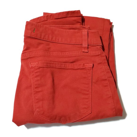 J Brand Women's Skinny Leg 811K120 Mid Rise Jeans in Blood Orange, Size 25 - Picture 2 of 15
